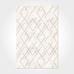 Cassandra Krem Geometrik Bambu Modern Geometrik Etnik Desenli Boho Yıkanabilir Hav Toz Vermez Leke Tutmaz Kaymaz Taban Dijital Makine Baskı Halı Oturma Odası Salon Yolluk Koridor Mutfak Halısı