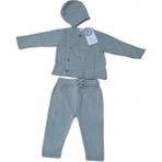 Cassiope Unisex Bebek Trikolu Kışlık 3'lü Takım Alt+Üst+Şapka Yeşil 6AY - 6 Ay
