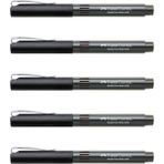 Castell Faber-Castell Roller Kalem 0.5 mm Iğne Uçlu Siyah 5405 5 Adet - Standart