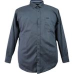 Castelli Büyük Beden Battal Boy Erkek Gömlek Gabardin - Koyu Gri - 2XL