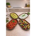 CASTEROLİ 4'Lü Oval Meze , Sunum Kahvaltı , Tabağı