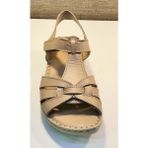 Castle Black 22306 Bayan Deri Comfort Sandalet - Bej