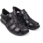 Castle Black 8520 Siyah Ortopedik Deri Erkek Sandalet