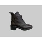 Castle Black CB-11032-1 Kadın Deri Önü Lastikli Yanı Fermuarlı Bot Kahve - Renkli