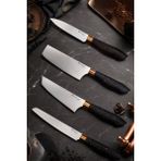 Castle Black Copper 4 Lü Mutfak Bıçağı Et Ekmek Sebze Mutfak Şef Bıçak Seti MFT-854