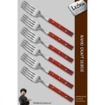 Castle Hand Caft Serisi Mutfak Bıçak Çatal Paduk Sap 6'lı Steak Et Kahvaltı Yemek Çatalı (MFT-2547)
