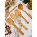 Castle Kitchen Ahşap Tahta Mutfak Kaşık Seti 5 Parça Kayın , Şimşir ve Bambu Ağacı