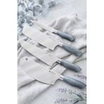 Castle Silver Gray Serisi 4 Lü Mutfak Bıçağı Et Ekmek Sebze Mutfak Şef Bıçak Seti MFT-784