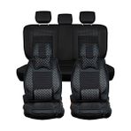 Castor Otomotiv Castor Peugeot 307 Lüx Deri Oto Koltuk Kılıfı Ön Arka Takım (Elit) Siyah Beyaz - Siyah - Beyaz