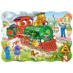 Castorland 30 Parça Yeşil Lokomotif Çocuk Puzzle