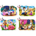 Castorland 3+4+6+9 Parça Klasik Masallar Çocuk Puzzle
