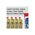 Castrol 4 Adet Castrol 10W40 4t Yeni Formul +Balata Spreyi