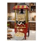 CASTU Mısır Patlatma Makinesi Yeni Nesil Yağsız & Sağlıklı Retro Popcorn Ev-Ofis Şık Tasarım 40 cm