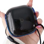 CasurvivePro Bluetooth kulaklıklar için şeffaf koruyucu kılıf, için Beats Fit Pro, Yüksek kaliteli TPU ve PC'den yapılmış kişiselleştirilmiş kulaklık kılıfı, kablosuz şarj, kulaklık aksesuarları - Mavi