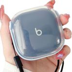 CasurvivePro Bluetooth kulaklıklar için şeffaf koruyucu kılıf, için Beats Fit Pro, Yüksek kaliteli TPU ve PC'den yapılmış kişiselleştirilmiş kulaklık kılıfı, kablosuz şarj, kulaklık aksesuarları - Şeffaf mavi
