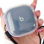 CasurvivePro Bluetooth kulaklıklar için şeffaf koruyucu kılıf, için Beats Fit Pro, Yüksek kaliteli TPU ve PC'den yapılmış kişiselleştirilmiş kulaklık kılıfı, kablosuz şarj, kulaklık aksesuarları - Şeffaf mor