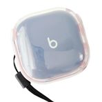 CasurvivePro Bluetooth kulaklıklar için şeffaf koruyucu kılıf, için Beats Fit Pro, Yüksek kaliteli TPU ve PC'den yapılmış kişiselleştirilmiş kulaklık kılıfı, kablosuz şarj, kulaklık aksesuarları - Şeffaf pembe