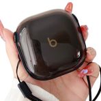 CasurvivePro Bluetooth kulaklıklar için şeffaf koruyucu kılıf, için Beats Fit Pro, Yüksek kaliteli TPU ve PC'den yapılmış kişiselleştirilmiş kulaklık kılıfı, kablosuz şarj, kulaklık aksesuarları - Siyah
