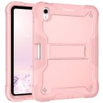 CasurvivePro Kılıf iPad 10.2 (2019/2020/2021) için 10.2 inç kapak dahili standı ağır askeri sınıf darbeye dayanıklı sert hibrit (gül altın)