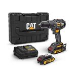 Cat Dx12 18 Volt 2.0 ah Li-Ion Çift Akülü Kömürsüz Siyah Kablosuz Profesyonel Şarjlı Darbeli Matkap