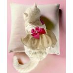Cat Fuschia Creamy Tütülü Kedi Elbisesi (Large / 3,5 - 4,5 kg )