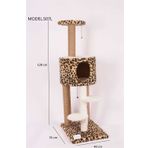 Cat Hause S07 Leopar 128 cm Üst Oval Merdivenli Kedi Tırmalama