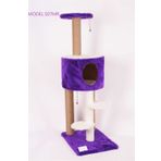 Cat Hause S07 Mor 128 cm Üst Oval Merdivenli Kedi Tırmalama