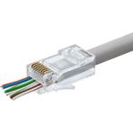Cat5 Konnektör Ez RJ45 100LÜ Paket Şeffaf HDX5044 Midastech