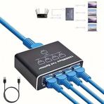 CAT5/CAT6 Uyumlu 1000 Mbps 1 to 4 Port Ethernet Switch Splitter Çoğaltıcı Zr889