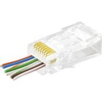 Cat6 Ez RJ45 Konnektör 100 Adet Paket - Şeffaf APXRJ45 Midastech