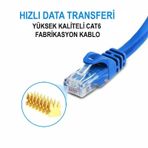 Cat6 Internet Kablosu Ethernet Fabrikasyon Rj45 Lan Adsl 20 M Metre