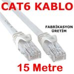CAT6 Kablo Ethernet ADSL LAN Patch Kablo Fabrikasyon Uç 15 Metre