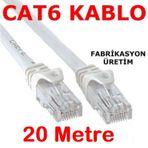 CAT6 Kablo Ethernet ADSL LAN Patch Kablo Fabrikasyon Uç 20 Metre