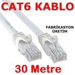 CAT6 Kablo Ethernet ADSL LAN Patch Kablo Fabrikasyon Uç 30 Metre