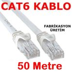 CAT6 Kablo Ethernet ADSL LAN Patch Kablo Fabrikasyon Uç 50 Metre