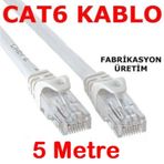 CAT6 Kablo Ethernet ADSL LAN Patch Kablo Fabrikasyon Uçlu 5 Metre