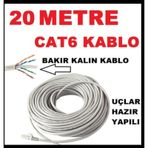 Cat6 Kalın Bakır İnternet Kablo 20 Metre