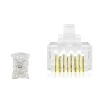 Cat6 Konnektör Ez RJ45 Delikli 100LÜ Paket Şeffaf HDX5063