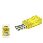 Cat6 Rj45 Konnektör - 100 Adet Sari (ND2408/ Poşet Paket)