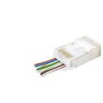 Cat6e Ez Rj45 Metal Konnektör 100 Adet Plastik Kutu - Beyaz Nd2422
