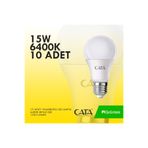 Cata 10 ADET 15 WATT TASARRUFLU SMD LED AMPUL - 6400K BEYAZ IŞIK