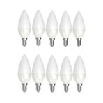Cata 10 Adet 5w Beyaz Işık Led Mum Ampul Buji Ampul Avize Ampulü E14 Ince Duylu Ct 4076 6400 Kelvin