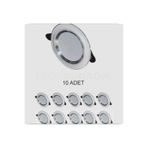 Cata 10 ADET 6 W Sıva Altı Cob Led Beyaz-krom Kasa Spot Gömme Tavan Armatürü 3 Renk Ct-5257 (12 ADET)