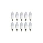 Cata 10 'li Cata CT-4083 Mum Ledli Buji LED Ampul-Ince E14 Duy-Avize Ampülü-Gün Işığı 3200K