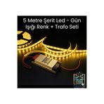 Cata 12V 5A 60W Fansız Trafo ve 5 Metre Gün Işığı 10Çip Şerit Led Seti