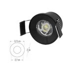 Cata 1,5 W Power Led Yıldız Spot Siyah 3500k