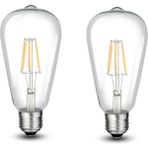 Cata (2 Adet) 8W Uzun Filament LED Rustik Ampul E27 Duylu 2700K Gün Işığı CT-4353G