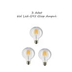 Cata 3 Adet 6w Led G95 Glop Ampul / Ct-4354