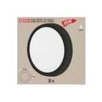 Cata 30 Watt Sıva Üstü Yuvarlak Panel Led Armatür Ct-5238 Alüminyum Siyah Kasa Beyaz Işık