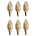Cata 4 Watt Ledli Rustik Mum Ampul E14 Duylu CT-4280 6 Adet